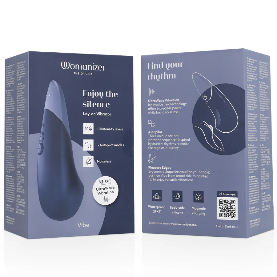 WOMANIZER - VIBE VIBRADOR SILENCIOSO DE USO À DIRETA AZUL ESCURO - Image 7