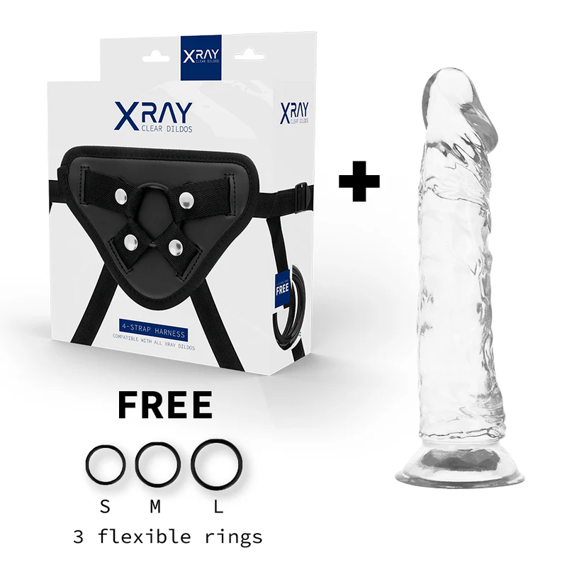 X RAY - ARNÊS + DILDO TRANSPARENTE 21 CM -O- 4 CM - Image 2