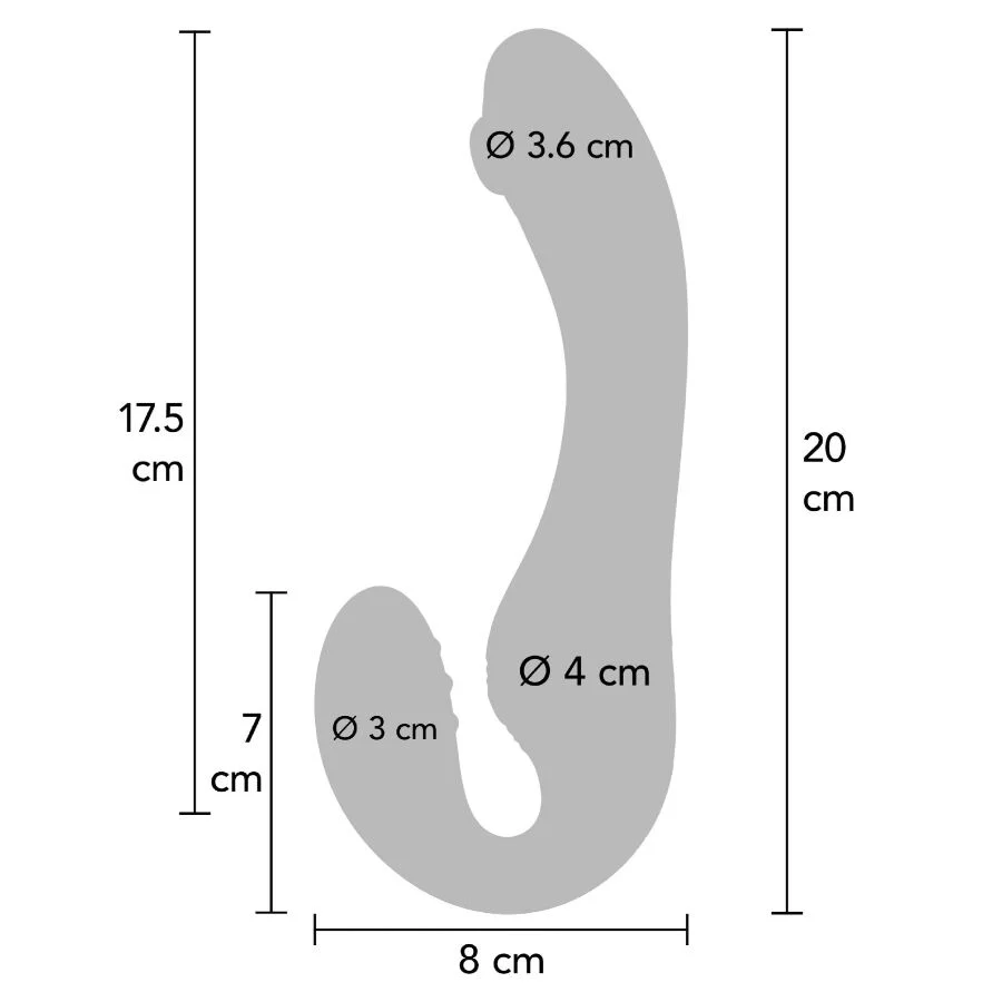XOCOON - VIBRADOR STRAP-ON 2 EM 1 SEM ALÇAS COM CONTROLE REMOTO ROXO - Image 15